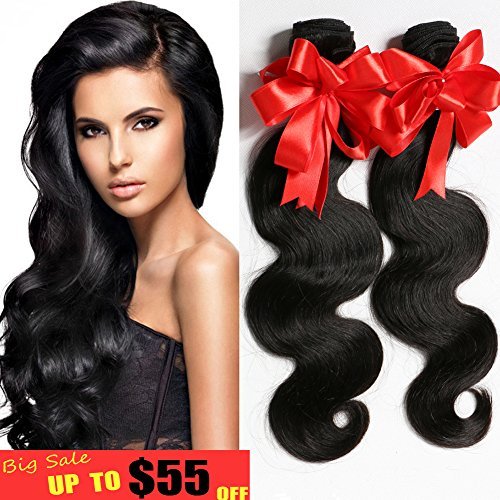 ASHAIR Human Hair Body Wave 1 Bundle Brazilian Virgin Hair Body Wave 7A Unprocessed Virgin Human Hair Weft Natural Color 100g/PC (20 inch)
