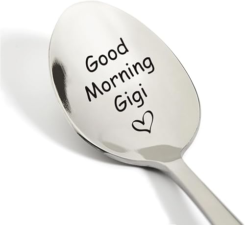 Miniatura 1 de Gigi Regalos para abuela, Gigi regalo de nieto y nieta, cuchara Gigi de acero inoxidable grabada, cuchara de café, cuchara de té, regalos para Gigi