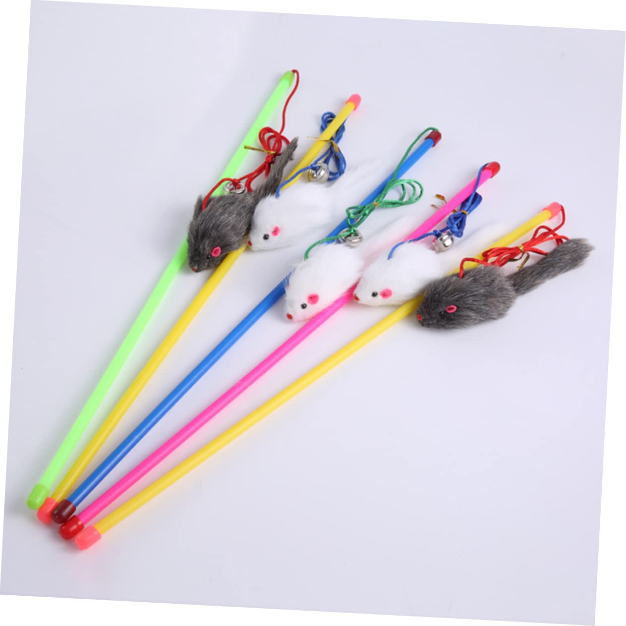 VANZACK 10stücke Katzen Spielzeug Teiliges Plüsch Interaktives Teaser Kit Für Kätzchen Fördert Aktives Spielen Und Stärkt Die Bindung Zwischen Mensch Und Tier Zufällige Farben