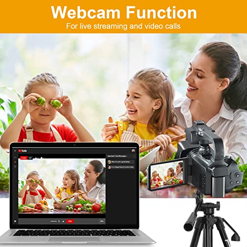 Komery Video Camera Camcorder Uhd Video Camera 4K 64Mp With Focus Function 4.0 Inch Touchscreen, 18X Zoom 4K Video Camera, 4K Camcorder With Wifi, Hdmi Function Youtube Camera #TOP2
