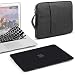 GMYLE 3 in 1 MacBook Air 13 Inch A1369/A1466 (2008-2018 Release) Bundle, Hard Plastic Matte Case, 13-13.3 inch Soft Protective Canvas Sleeve Bag with Handle & Pockets and Keyboard Cover - Black Set