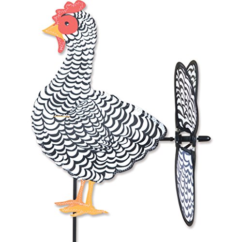 Premier Designs Black & White CHICKEN Petite Wind Spinner by