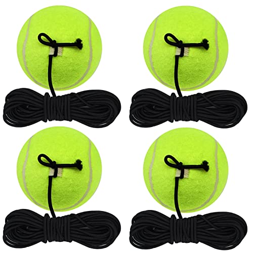 GKYZBB 4 pcs Tennis Training Ball, Tennis Trainer Rebound Ball with String, self-Practice Tennis Training, Practice Equipment