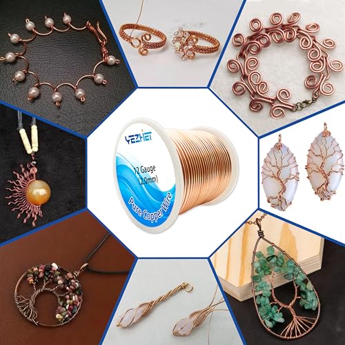 999 solid bare copper wire12 gauge 205mm dead soft 1 pound spool pure copper wire for crafts electroculture gardening jewelry making