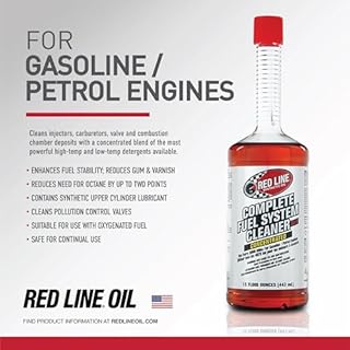Red Line 60103 SI-1 Complete Fuel System Cleaner, Cleans and Prevents Corrosion in Fuel Systems, Cleans Injectors, Carburetors, Valve and Combustion Chamber Deposits - 15 Ounce (4 Pack)