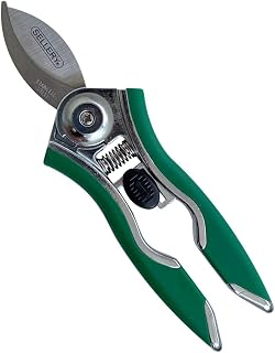 Stainless Steel Floral Shears 6" – Curved Blade Garden Pruner for Flowers, Bonsai, and DIY – Micro-Tip Precision Cutter with Safety Lock and Non-Slip Handle