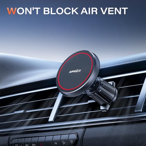 image for APPS2Car for MagSafe Car Mount Air Vent [2 Pack] Magnetic Car Mount fo