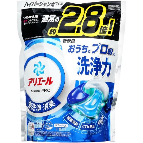 アリエール 洗濯洗剤 ジェルボール PRO つめかえ ハイパージャンボサイズ 31個