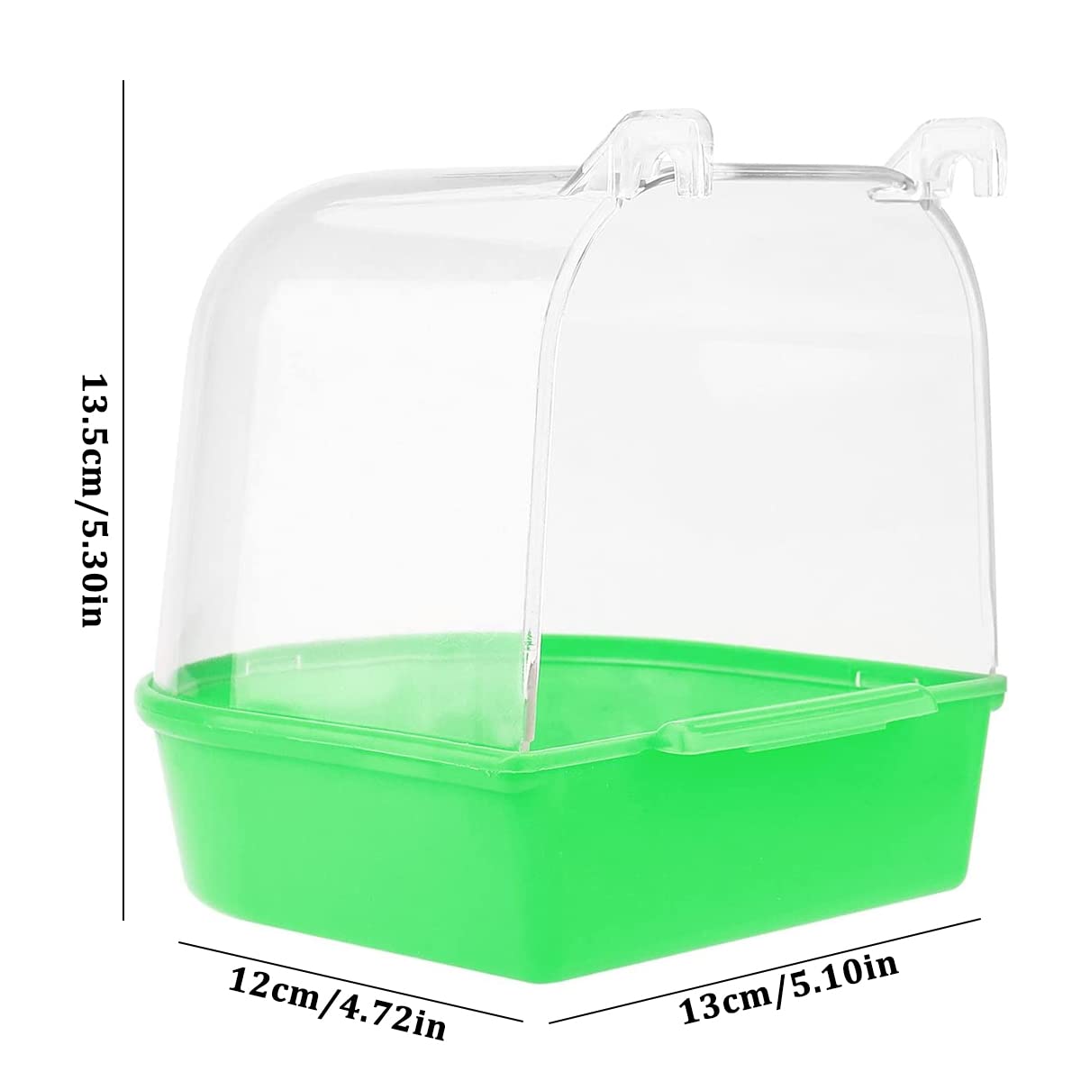 2PCS Baignoire pour Oiseaux,Baignoire Bird Bain D'oiseau Cage Baignoire Oiseaux Baignoire Suspendue avec Crochets Fournitures de Cage à Oiseaux pour Oiseaux Canaries Budgies et Perroquet