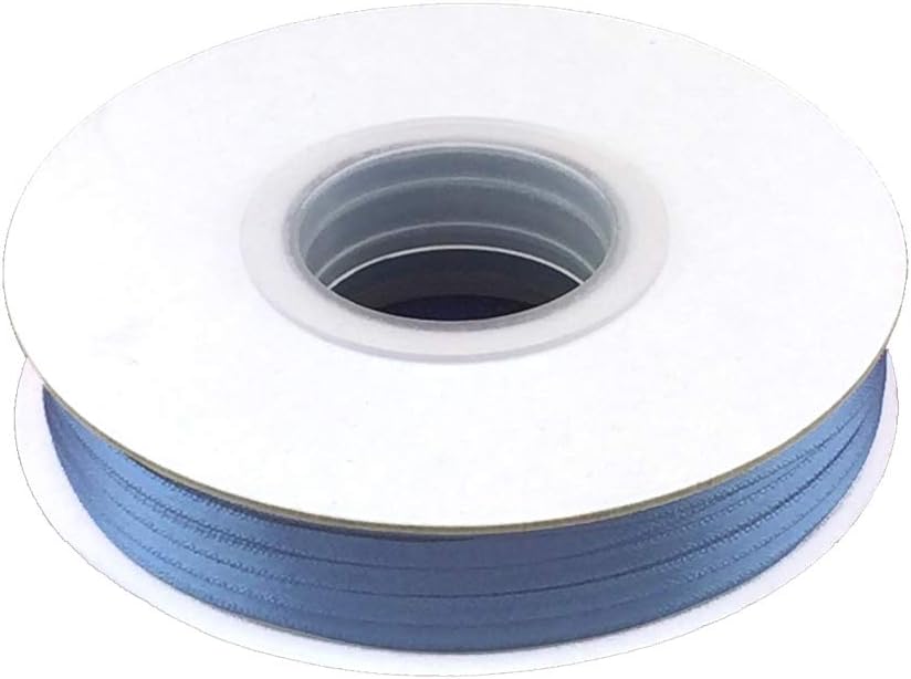 CGC 1/8 Inch Double Faced Satin Ribbon - Smoke Blue - 100 Yard Spool