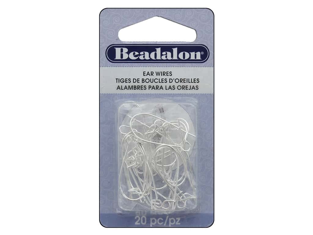 Ear Wires Beadalon Kidney argentés pour créer des boucles d'oreilles au quotidien