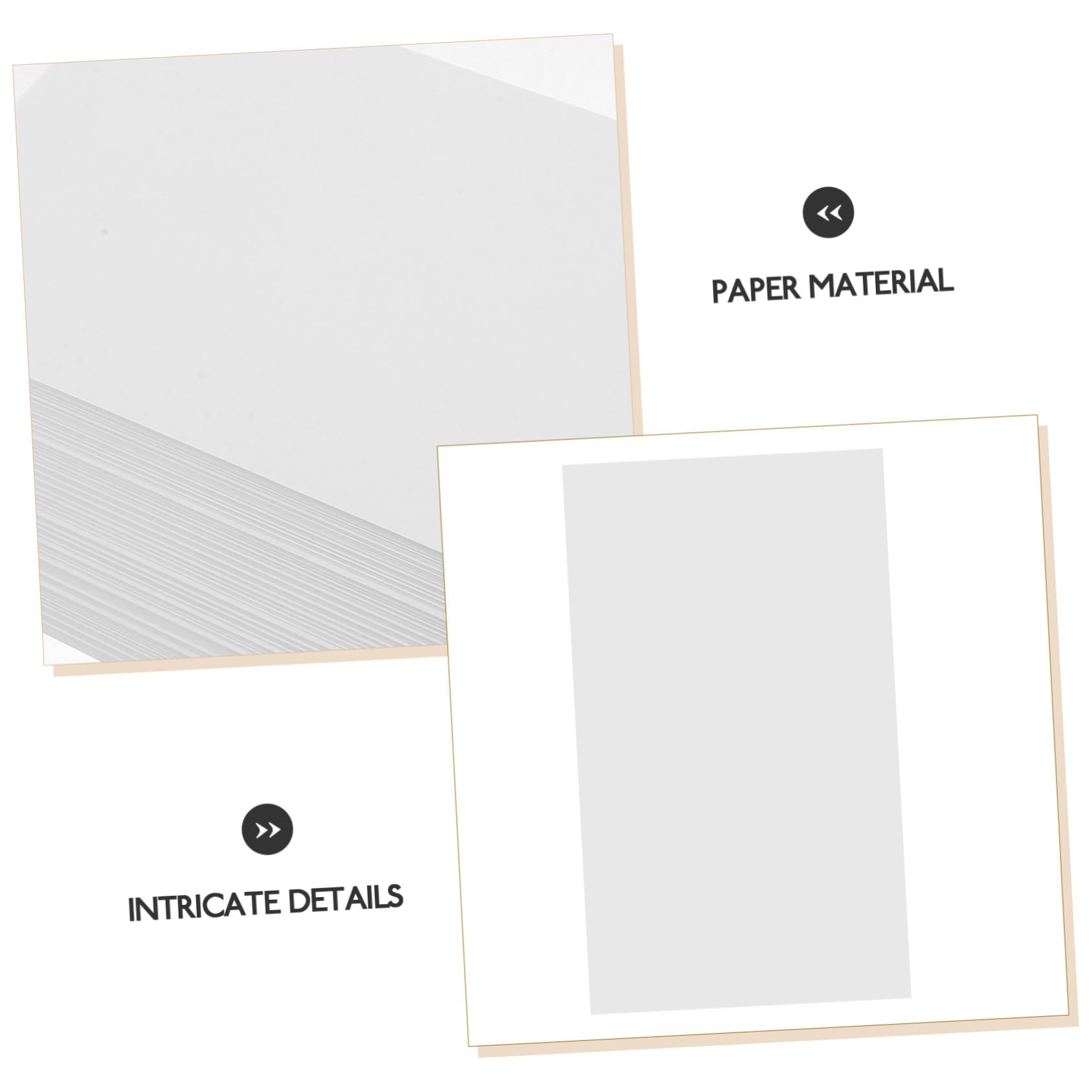 PACKOVE 500 Blatt Weißes Multifunktionspapier Dickes Kopierpapier für Drucker Praktisches Blanko Schreibpapier für Büro und Bastelprojekte