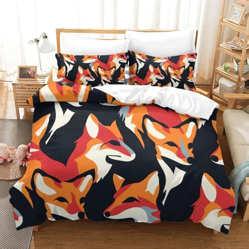 Linge de lit microfibre douce renard 3D pour éviter la corvée de repassage - 2