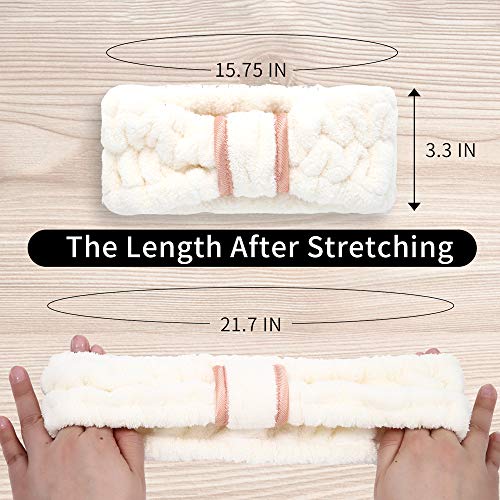 3 Pack Spa Headbands Microfiber Headbands Skincare Headbands Face Wash Headband Face Washing Headband Facial Headband Makeup Headband Towel Headbands For Women For Washing Face(White, Gray, Khaki) #TOP1