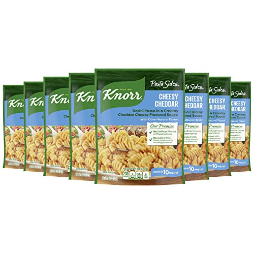 Knorr Pasta Sides For Delicious Quick Pasta Side Dishes Cheesy Cheddar Rotini No Artificial Flavors, No Preservatives, No Added Msg 4.3 Oz (Pack Of 8) #TOP21