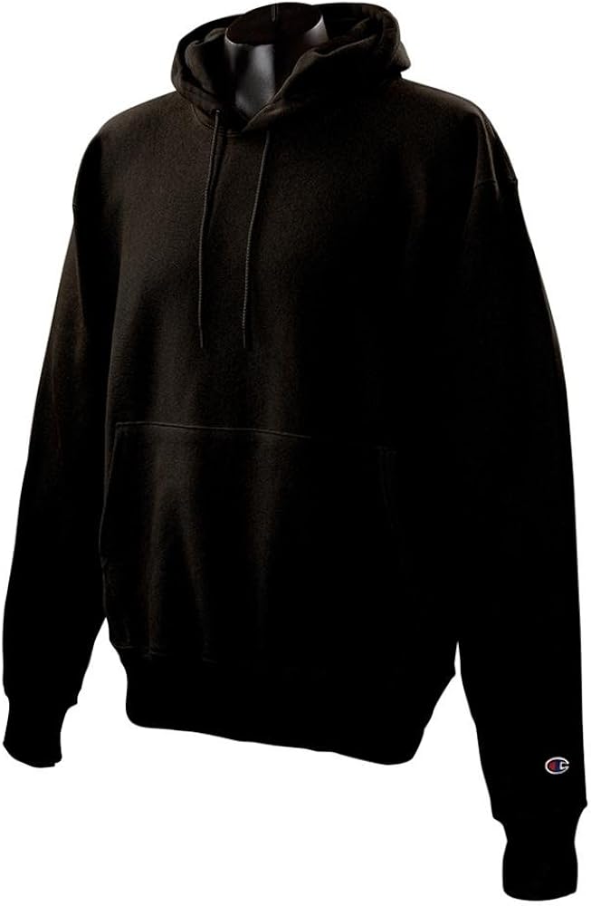 Champion Men's Men' Reverse Weave Fleece Pullover Hoodie, Black