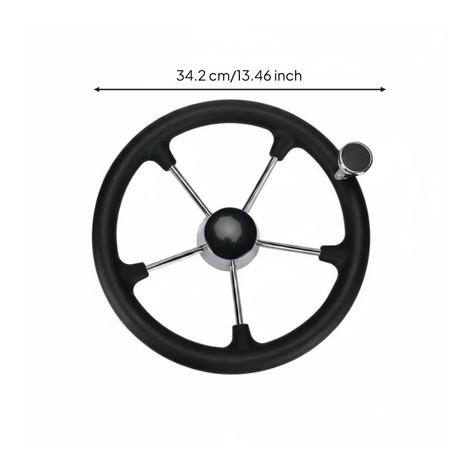 kowaku Volante da Barca in Acciaio Inox Impugnatura Morbida Volante Marino Classico Alta Resistenza Attrezzatura di Bordo