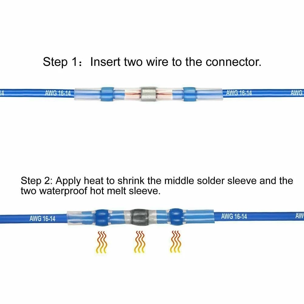 400pcs Solder Seal Sleeve Heat Shrink Butt Wire Connectors Terminal Waterproof Kit Welding Tools Accessories VUQLDHAYZ