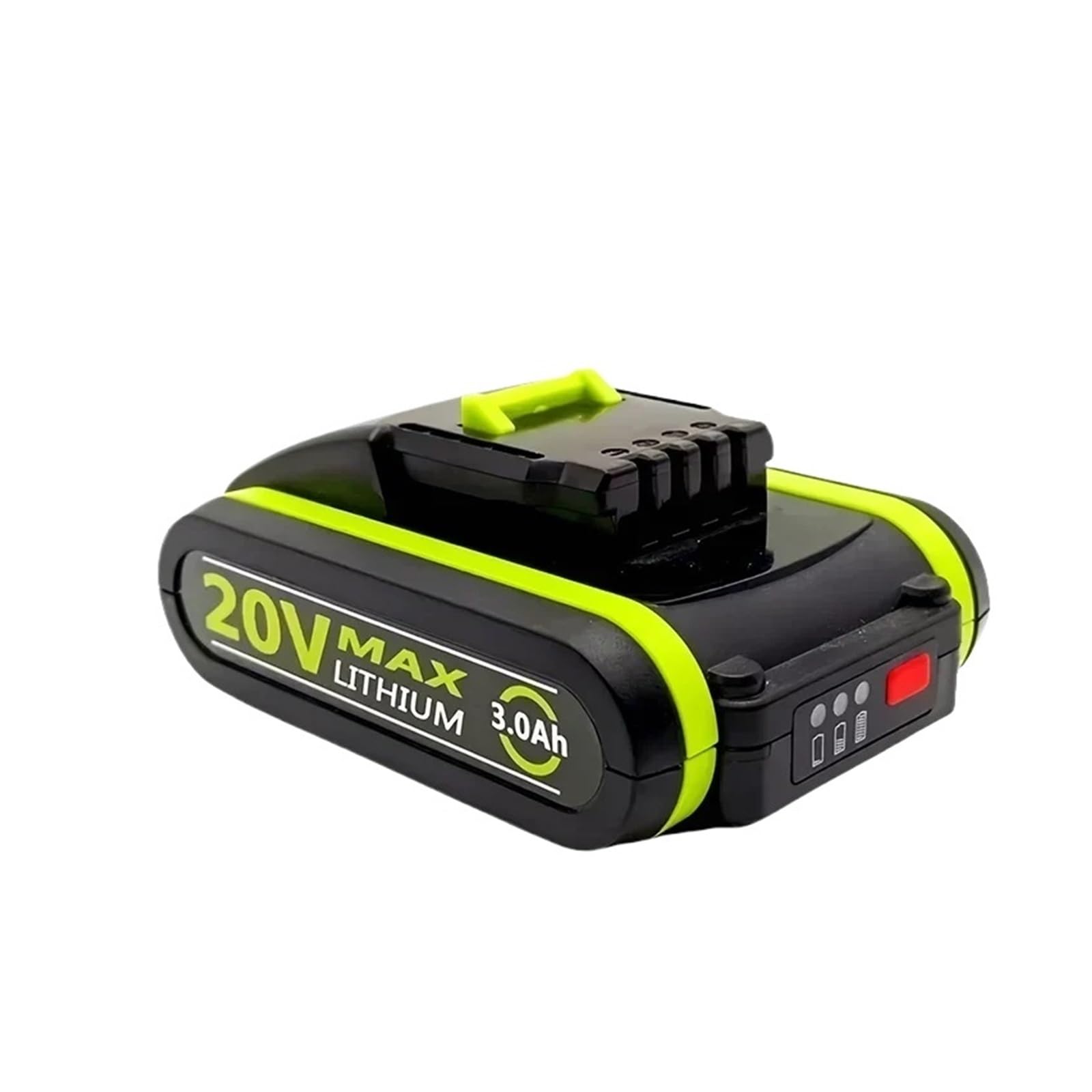 Batterie au Lithium 20V 12,8 ah, Compatible avec Worx Lpega WA3551 WA3551.1 WA3553 WA3641 WG629E WG546E WU268 WX678 WX550.2 WX550 Outils Worx(12.8Ah Battery-1)