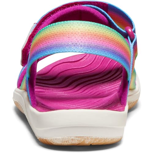 KEEN Kids' Elle Backstrap Adjustable Comfortable Durable Open Toe, Rainbow/Festival Fuchsia, 2 Big Kid US by KEEN - Used condition - Image 7