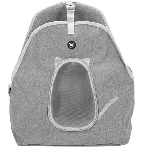 Fishawk Bolsa para transporte de animais de estimação, bolsa frontal respirável para cães (cinza cla