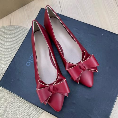 Image of SAILING LU Women's Bow-Knot Pointed Toe Ballet Flats