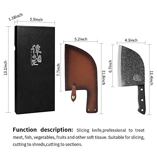 Chef Knife,Serbian Chefs Knife,Professional Meat Cleaver Camping High Carbon Steel Butcher Knife,Forged Kitchen Knives #TOP5