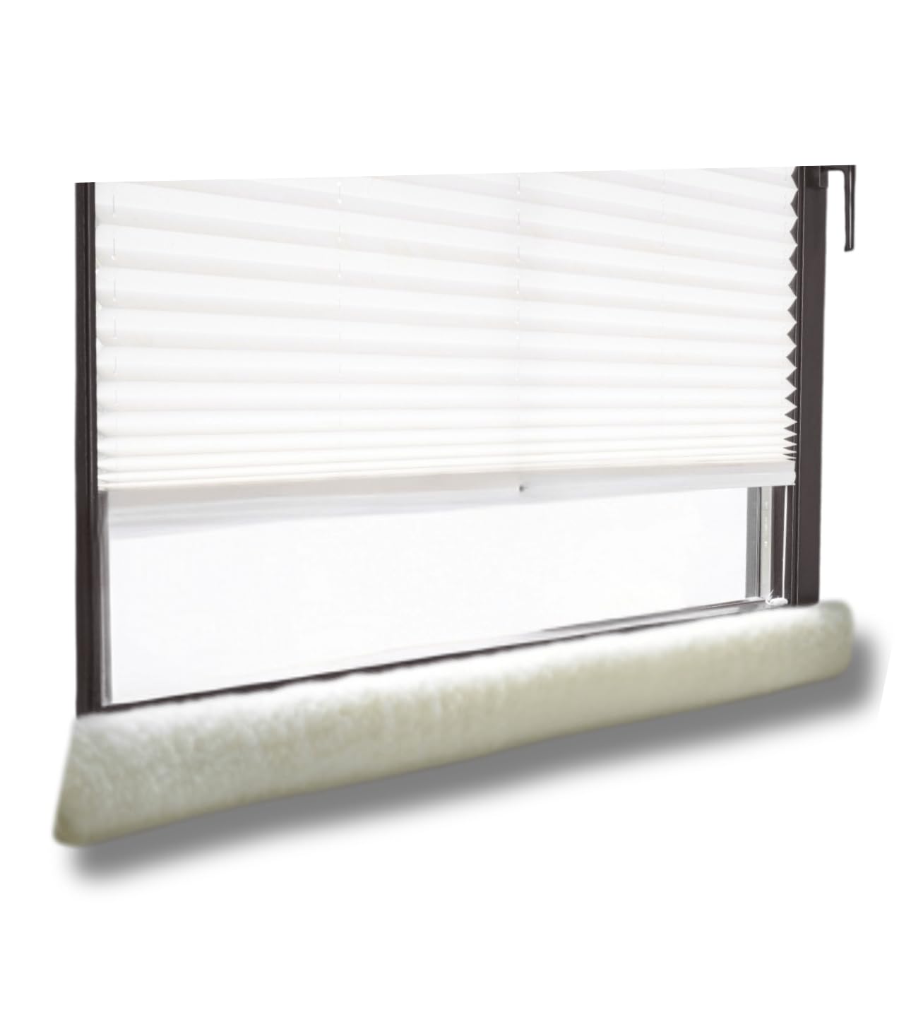 K. & N. Schurwolle 551 Schurwoll-Zugluftstopper für Fenster 100 cm, Natur