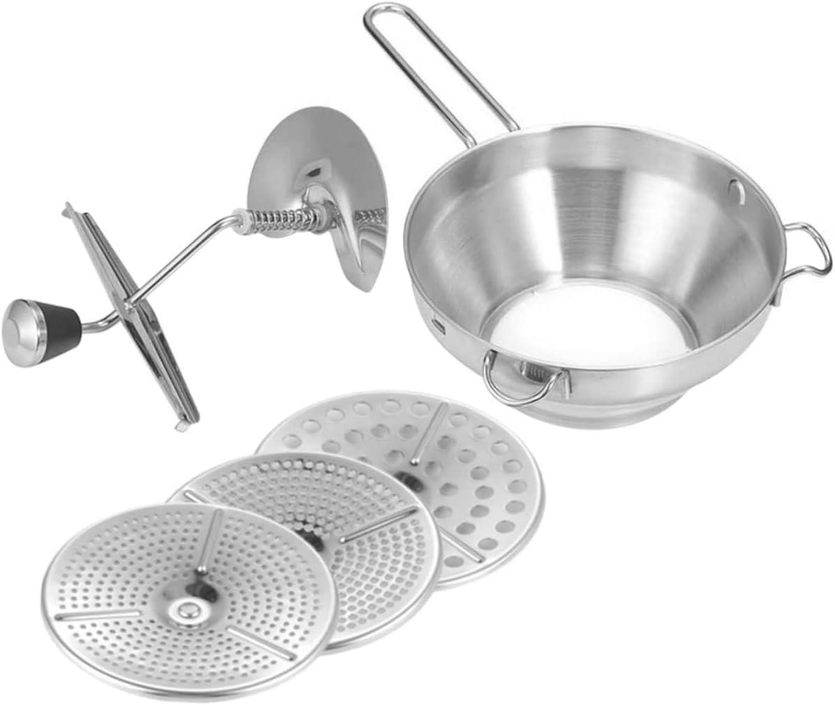 Homoyoyo 1 Set Stainless Steel Potato Ricer and Fruit Vegetable Masher Multipurpose Kitchen Tool for Smooth