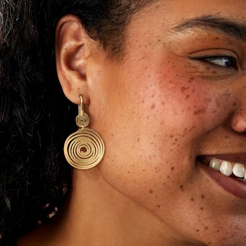 Ross-Simons Italian 18kt Gold Over Sterling Spiral Drop Earrings2