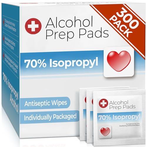 Alcohol Wipes Individually Wrapped - 300 Pack