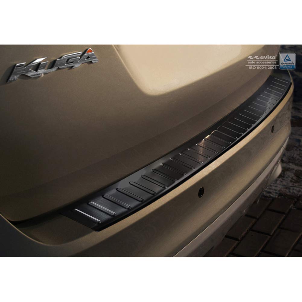 Avisa Schwarz Edelstahl Heckstoßstangenschutz Kompatibel Mit Ford Kuga 2008-2012 'Ribs'
