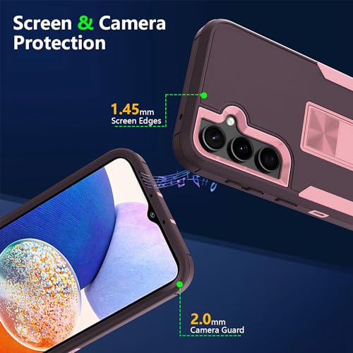 Coque Samsung Galaxy A14 5G hybride violette avec protection ecran verre - 6