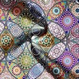 iEvery Round Tablecloth 150cm Boho Wipeable Tablecloths Polyester Wipe Clean Table Cloth Waterproof Circular Table Cover for Home Dinning Kitchen Party Picnic Patio Outdoor - Image 8