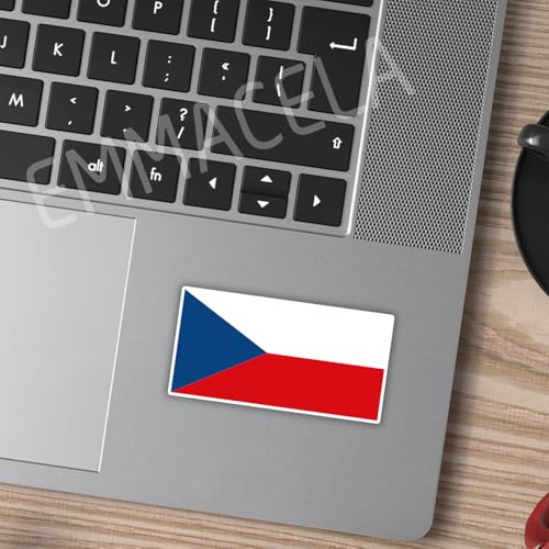 Image of (3PCS) Czechia Flag stickers, Countries Flag Stickers - Waterproof Vinyl Decals For Laptops, Tumblers, Water Bottles, Books, Scrapbooks, Size 3 x 1.5 Inch