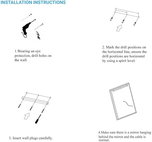 Miniatura 9 de LEDMyplace - Espejo de baño LED de 70 x 32 pulgadas, retroiluminado y luz frontal, antivaho, ajustable, temperatura de color y recuerdo, interruptor
