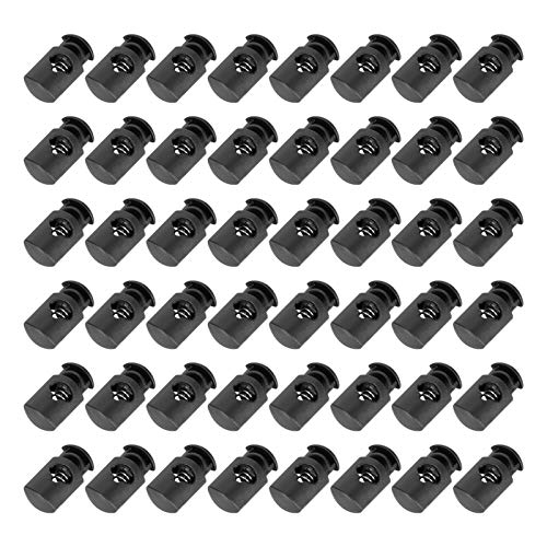 Generic 300 Cerraduras Duraderas de Cordón de Resorte de un Orificio para Accesorios de Ropa, Hebilla de Cuerda de Nailon Resistente para Cordones, Mochilas, Tiendas de Campaña (nylon)
