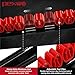 pexwo Magnetic Screwdriver Holder & Wrench Organizer (2-Pack, Red) – Aluminum Tool Organizer Rail with 32 Clips – Heavy-Duty Screw Driver Organizer for Toolbox Drawers & Metal Surfaces