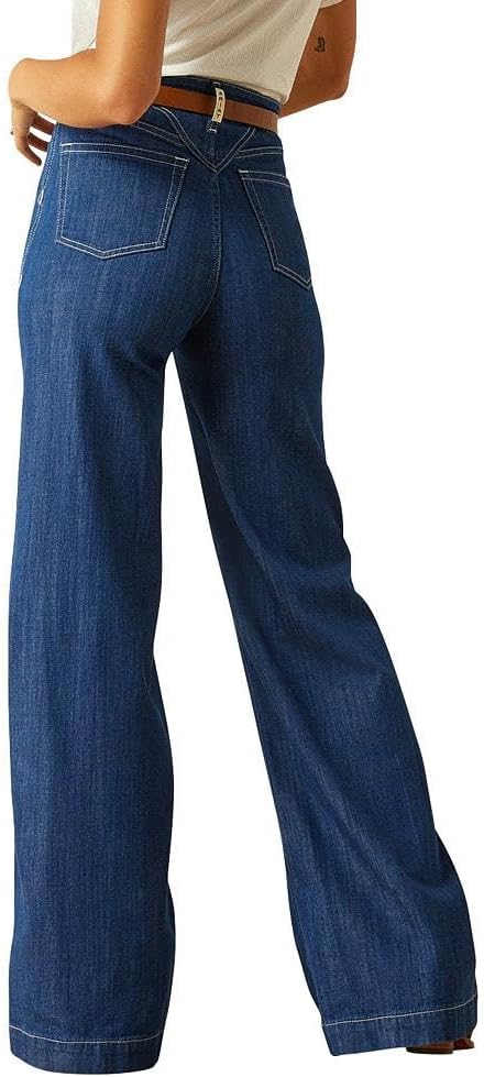 ARIAT Women's Ultra High Rise Westie Yoke Wide Leg Jeans