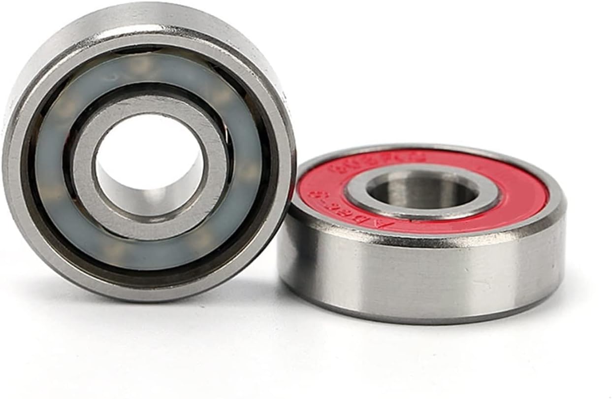 Bearings 8pcs High Speed Skate Bearing 608 Hand Spiner Bearing Red Skateboard Bearing Inline Roller Skate Longboard Bearing(8pcs Abec7 2 Seals)