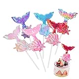KICHOUSE 6個マーメイドケーキピック 洋 シーケーキデコレーション 日 用