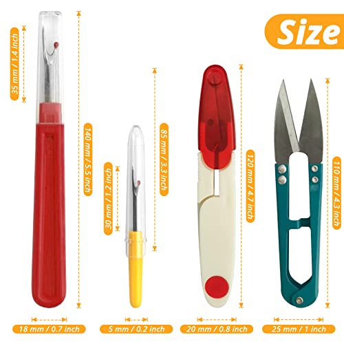 Defutay 7 Pcs Seam Sewing Ripper Set, Thread Remover Kit With 2 Scissors, Handy Stitch Ripper Sewing Tool For Opening Seams,Hems(7 In 1) #TOP1