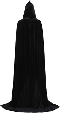 ALIZIWAY Unisex Hooded Cloak Full Long Velvet Cape for Halloween Cosplay Costumes