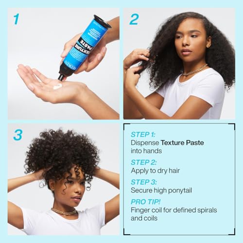 Redken | Pasta de peinado, Textura y versatilidad de peinado durante todo el día, Fijación media, Texture Paste, 71g