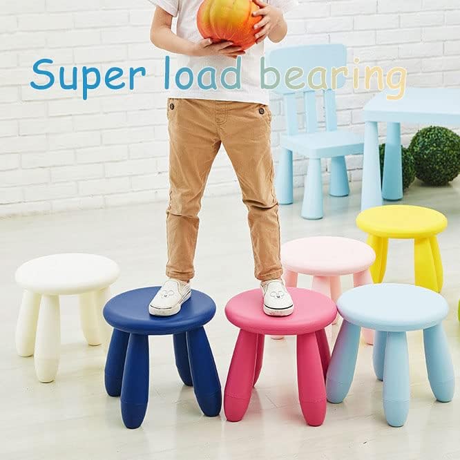 Image of Kids Step Stool, Kindergarten Study Stools, Lightweight Footstools are Sturdy and Durable, Very Suitable for Use in The Kitchen, Bathroom and Bedroom (White)