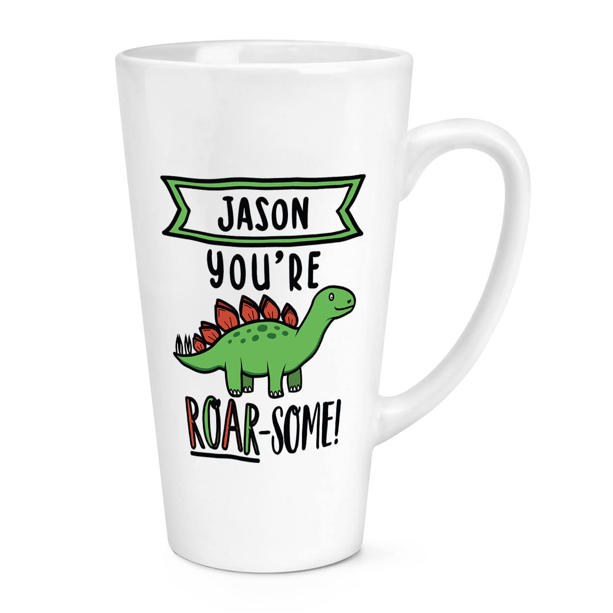 Personalised You're Roarsome Dinosaur Name 17oz Large Latte Mug Cup