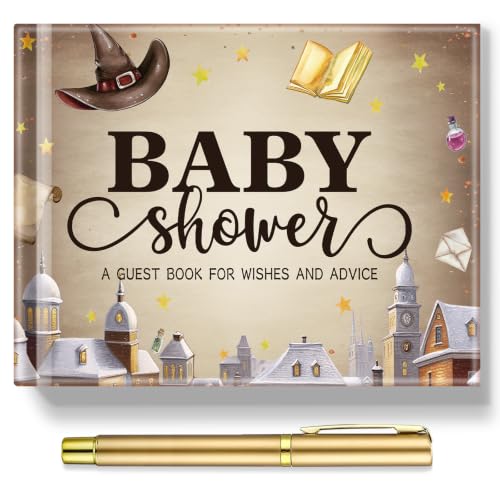 Image of Fuyoooo a Magical Bundle is on the Way Baby Shower Guest Book Baby Shower Sign in Guest Book Reception with Sonogram Page Keepsake Includes Gold Pen Table Card and Adhesive Photo Corner for Birthday