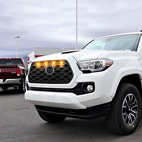 Seven Sparta Upgraded Grill Led Lights 4 Pcs Compatible With Toyota Tacoma 2020-2022 Oem Grill Of Off Road & Sport/Aftermarket Replacement Grille Led Light With Two Fuse #TOP6