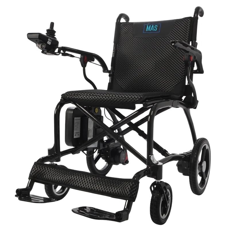 Silla de ruedas eléctrica plegable ligera de fibra de carbono 10,8 Kg MAS Mobility Aid Social Marca Española La Silla de ruedas eléctrica plegable ultraligera de calidad y garantia 100%
