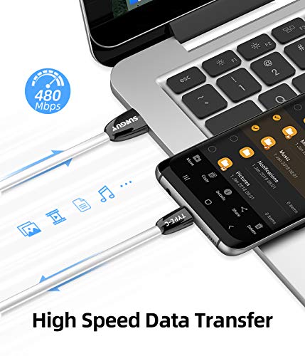 Sunguy Usb C Cable 2Pack [2Ft/0.6M] 18W Short Usb 2.0 Type C Charger Cord Qc 3.0 For Samsung S22 S21 S20 S10, A10E A20 A50, Lg V50 V40, Pixel #TOP3